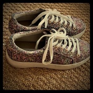 Steve Madden glitter platform sneakers